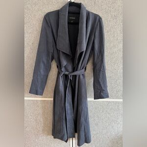 Club Monaco Blue Trench Jacket Overcoat Soft Wrap Coat